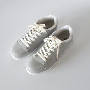 EUC Forever 21 Lina patent silver grey sneakers, 10